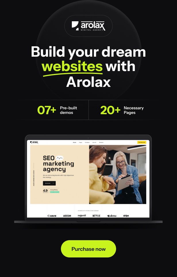 Arolax | Creative Digital Agency React NextJS Template - 1