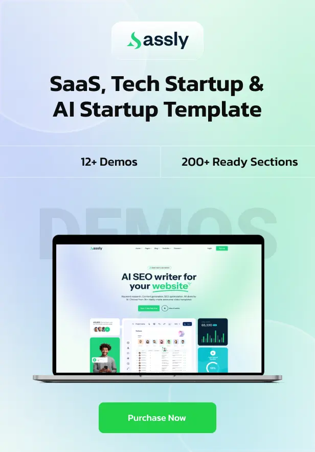 Sassly |  SaaS & Tech Startup HTML Template - 1
