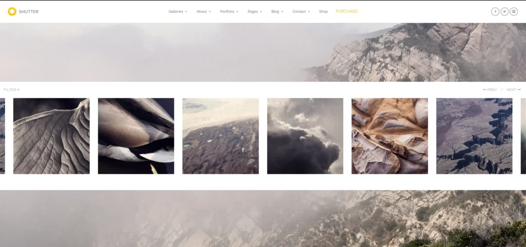 Shutter premium-grade photography WordPress theme